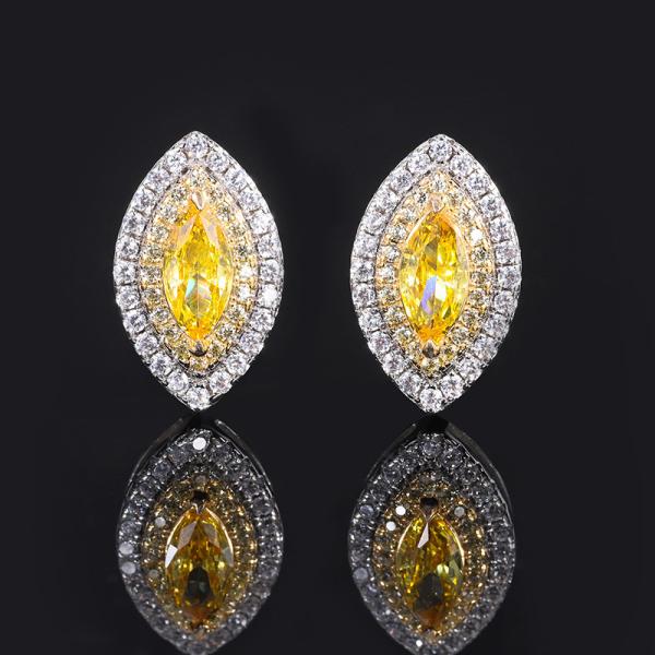 Marquise Shape Exclusive Craftsmanship Earring Gemstone Zircon Bridal Jewelry