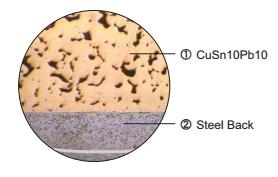 Bimetal Bearings Steel Shell Backed With A Lead Bronze Lining Bearing Material For Oil Lubricated Applications