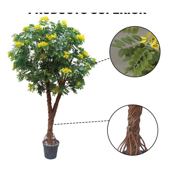 Plant Faux Artificial Scholar Tree Indoor Green Tree Fire Retardant