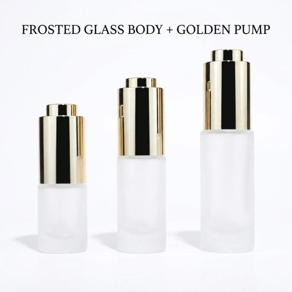 Luxury Push-Button Dropper Glass Bottle 5ml 10ml 15ml for Essential Oils & Cosmetic Serums