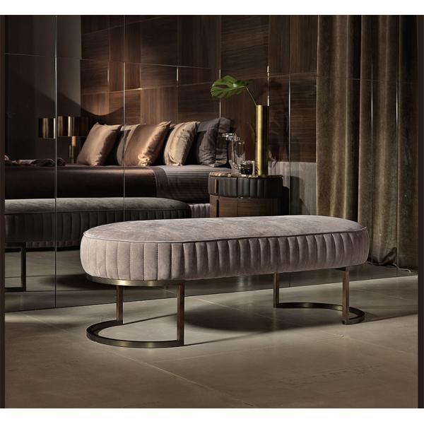 Диван-кровать кресла 50cm Ottoman золота 150cm причудливая кожаная