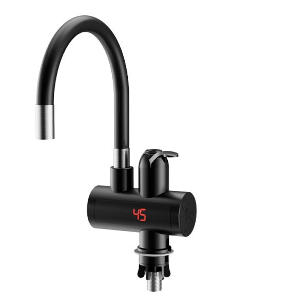 Kitchen Instant Electric Water Heater Faucet 360° Rotating  Dual-purpose Display Plastic Housing Garage Use
