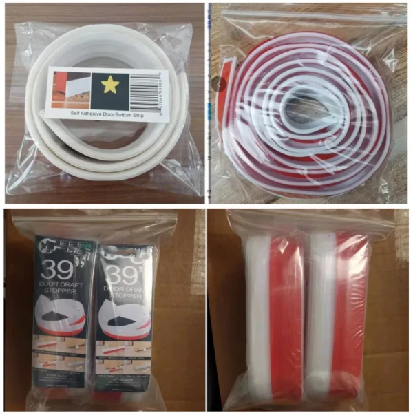 Door Sweep with Strong Adhesive Silica Gel Door Bottom Seal Door Draft Used Stopper