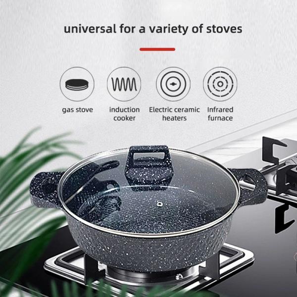Multifunction 10pcs Black / White Cooking Pot Set Aluminum Non Stick