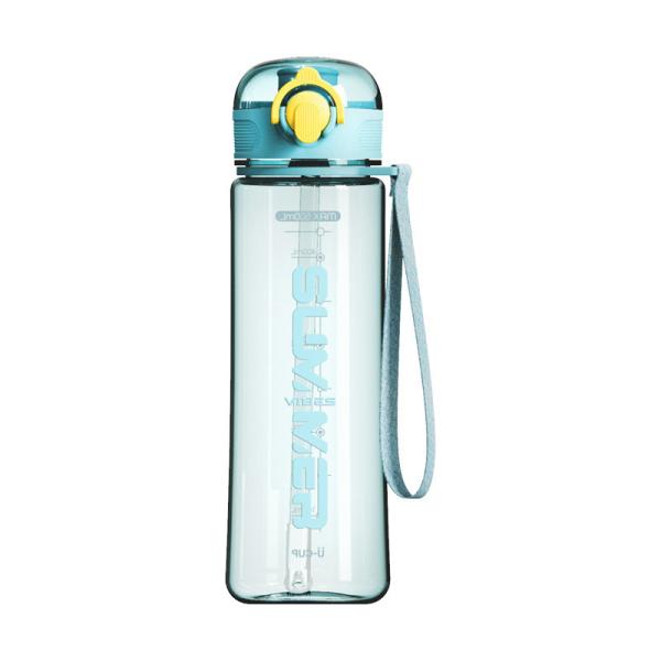 Customized 16oz 500ML Tritan Plastic Sport Bottles with Straw BPA Free