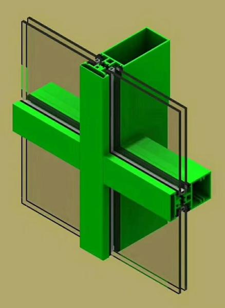 Fireproof Curtain Wall Aluminium Profile Facade Thermal Insulation