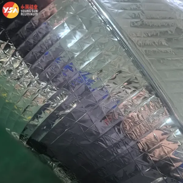 Sliver Rhombus Reinforced Aluminum Foil For Thermal Insulation