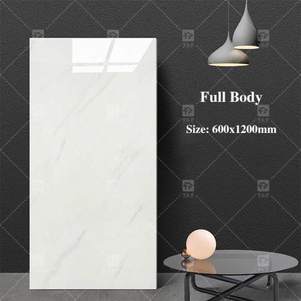 Современные большие остекленные фарфоровые плитки Серый мрамор для внутренней стены квадратной формы