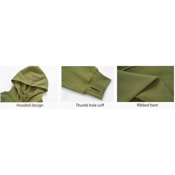 Winter Women's Casual Zip Up Hoodie Jacket Long Sleeve Hooded Sweatshirt With Pockets