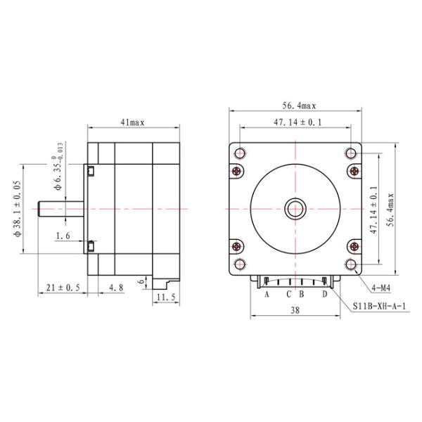 Мотор DC Nema 23 Stepper малошумный для машины маркировки лазера