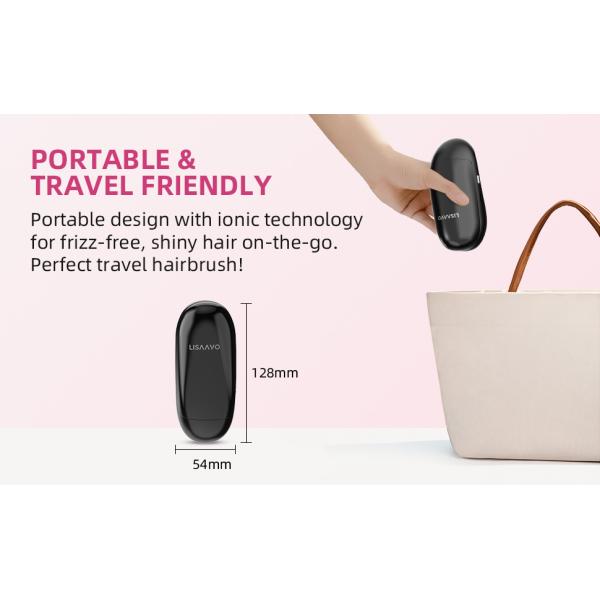 Blue LED Negative Ion Hair Brush IONIC Hair Brush For Frizz Control