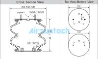 Firestone A01-760-0335 Air Suspension Spring Replacement 3/8NPT Air Fitting Airbag