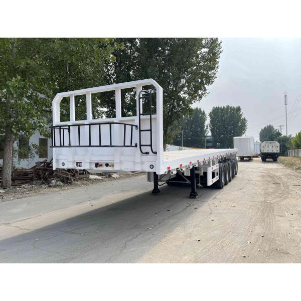 CIMC nuevo 4 Ejes 80-100 toneladas uso para el transporte de equipos pesados maquinaria y cargas de gran tamaño contenedor de cama plana semi-camión remolque