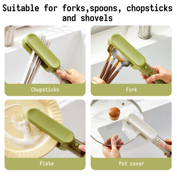 2024 Trend Kitchen Products Customized Packaging Multifunctional Knives Blade Cleaning Brush Set