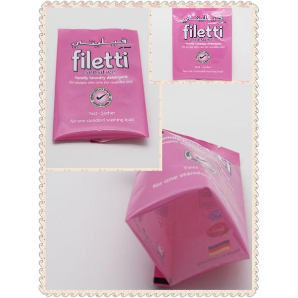 PET / PE Material Plastic Packaging Bags Pink 40 - 120 Micron Thinkness For Washing Powder