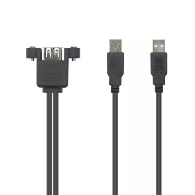 L'USB fait sur commande droit de panneau câble le double USB principal un mâle à la femelle 0.5m 1m 1.5m