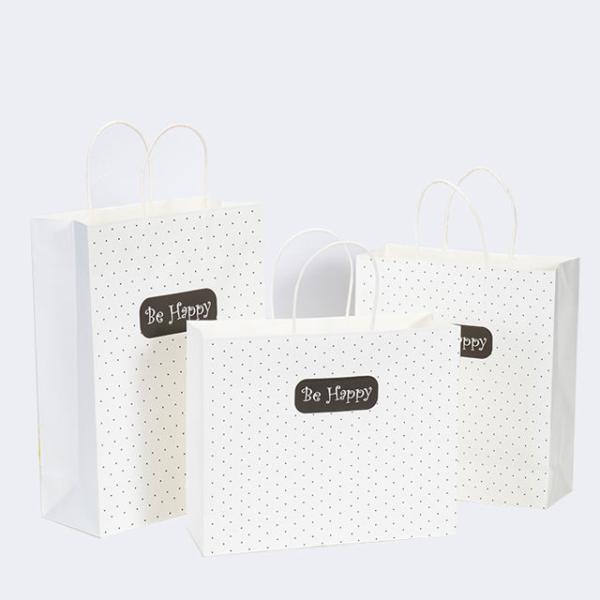 Embalaje de comida para llevar de colores personalizados sostenibles Bolsa de papel Kraft con mango 16x6x12 pulgadas