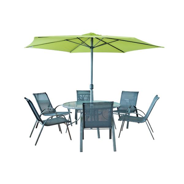 OEM ODM Outdoor Patio Table And Chairs With Umbrella Environmental Friendly