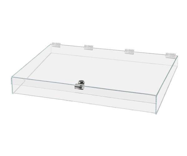 Clear Acrylic Single Lock Medical Box with Keys, 13 x 6.5 x 5.5 Medium for Medical Storage of Supplies Medications