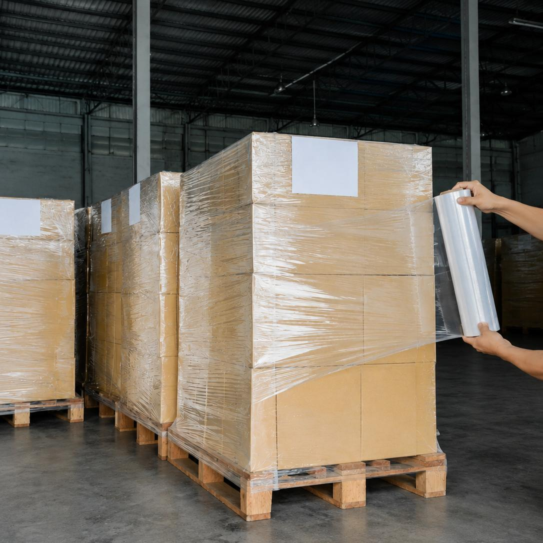 Intaglio Printing Pallet stretch wrap tensile strength 150 to 200 Mpa ideal for heavy load pallet wrapping and enhanced load stability