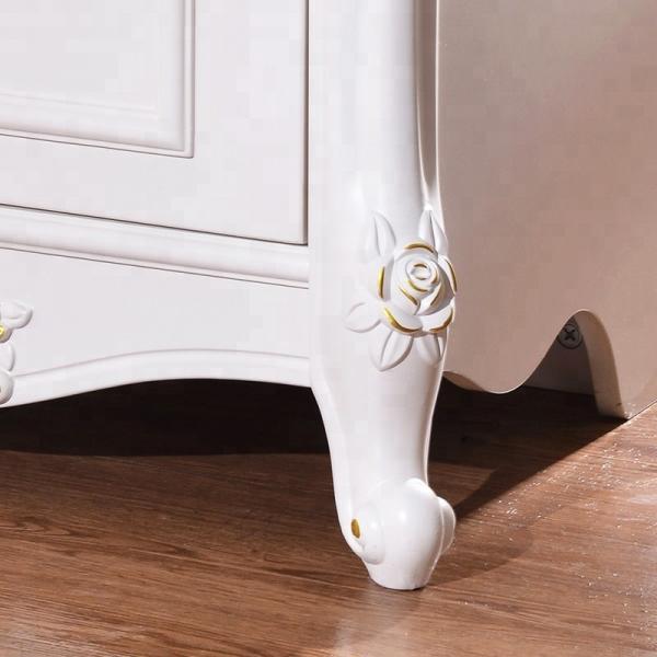 White 2 Drawer Hotel Bedside Table