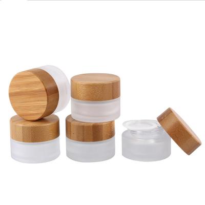 5 ao frasco de vidro geado do cosmético 15ml com tampão de madeira