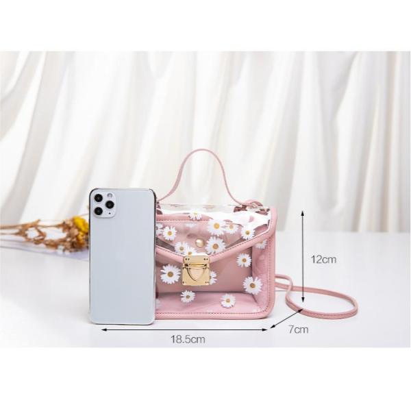 Small Daisy PVC Summer Korean Transparent Models Jelly Cell Phone Customized Tote Bag