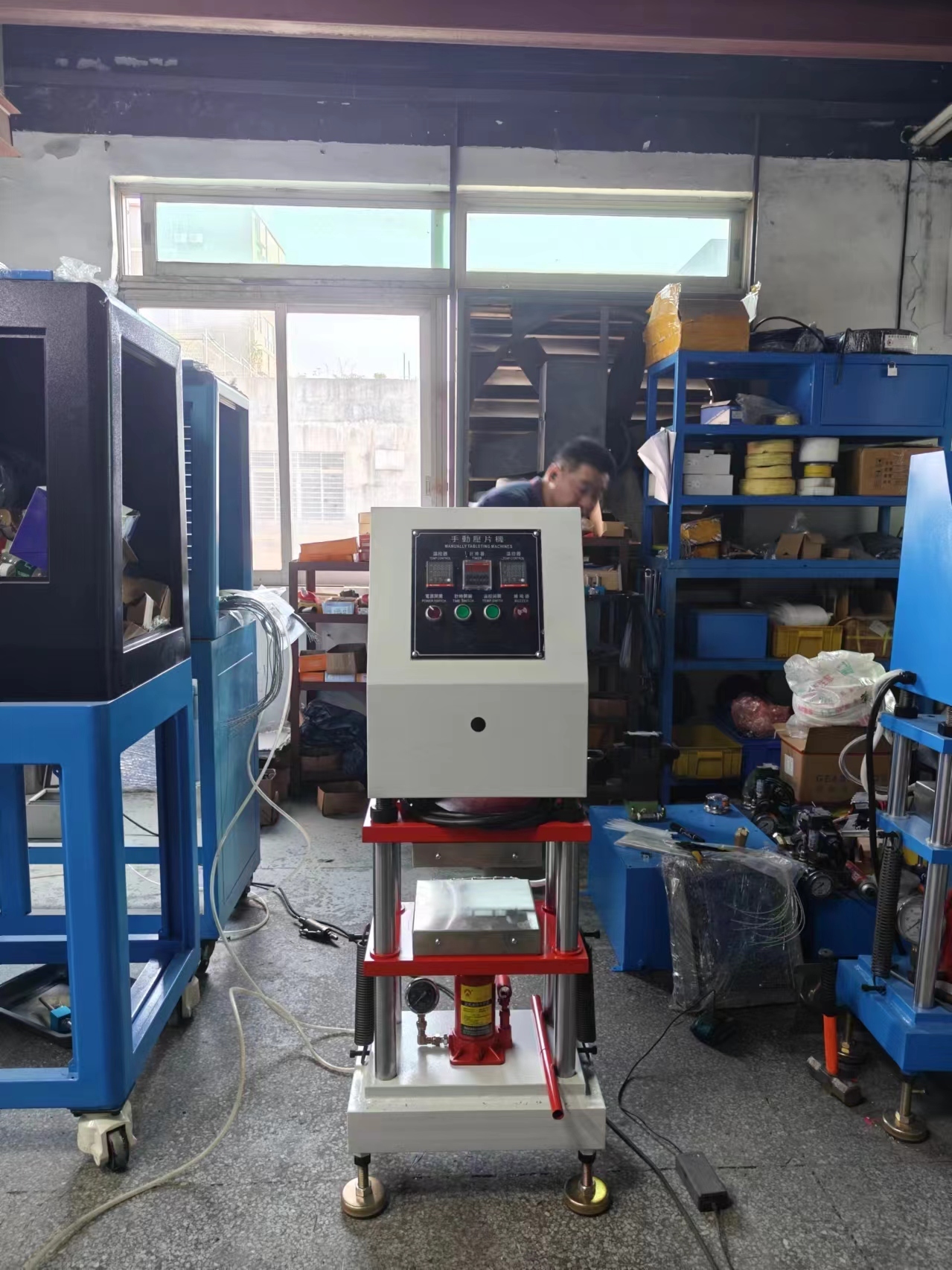 10Ton 25Ton 30Ton Manual Laboratory Hot Hydraulic Platen Vulcanizing Press for Rubber Plastic Sample Compression Molding