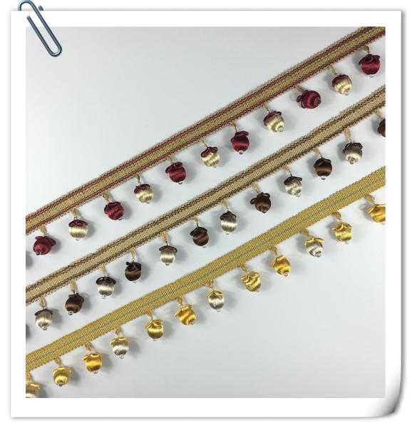 2017 Factory direct sales Gold Colour Latest curtain tassel fringe for home decorative