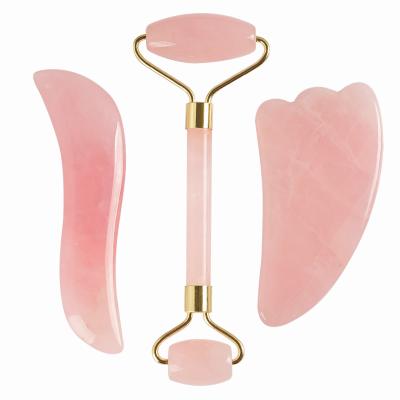 3 partes de Jade Roller Gua Sha Set