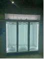 Display comercial de bebidas geladeira 3 portas de vidro chiller vertical 110V 60Hz