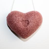 Esponja vermelha biodegradável de Clay Konjac Sponge Makeup Remover reusável