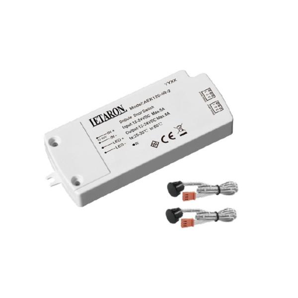 120W PIR Motion Sensor Switch with Two Sensors and 5A Output for Mirror Cabinet Lighting