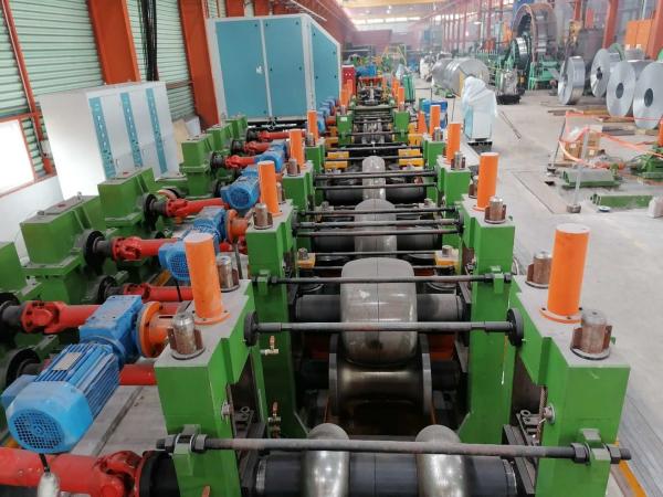 Steel Pipe Production Line 380V 440V 3-8mm Thickness PLC Control