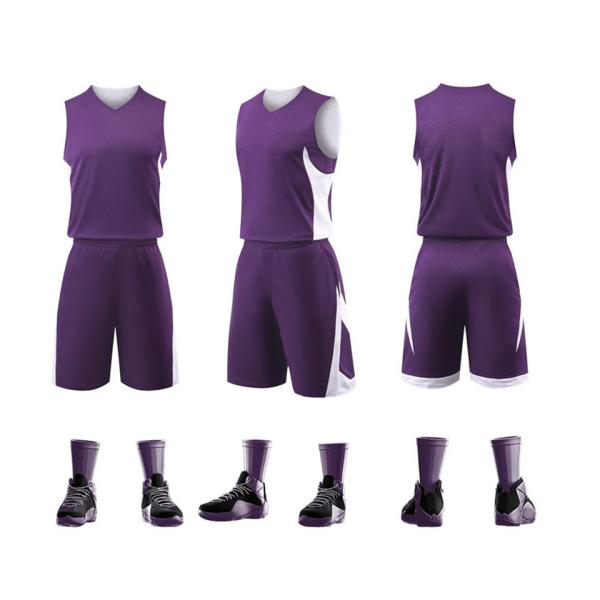 Wholesale Basketball Clothes Set Mens Reversible Team Basketball Shirt Uniformes Custom Jersey Basketball Wear Jersey