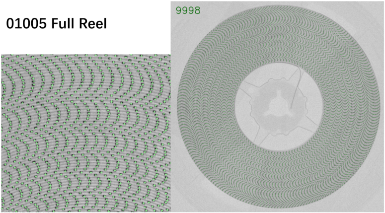 High speed inline x ray component counter with ai algorithm and MES/ERP/WMS system integration