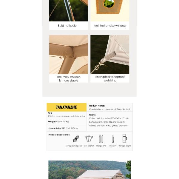 Надувная палатка на открытом воздухе для семейного собрания 5-8 человек водонепроницаемая палатка для пикников и походов