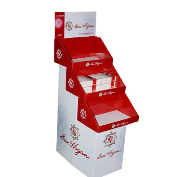 Customized Durable Cardboard Stand Display Assembled Packing Available