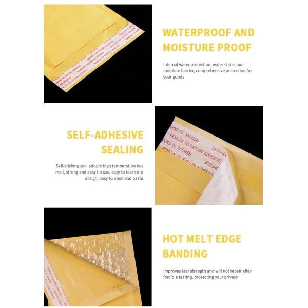 Запечатывание 2 встает на сторону уплотнение поверхностной собственной личности отправителей 7*8» Matt пузыря бумаги Kraft слипчивое