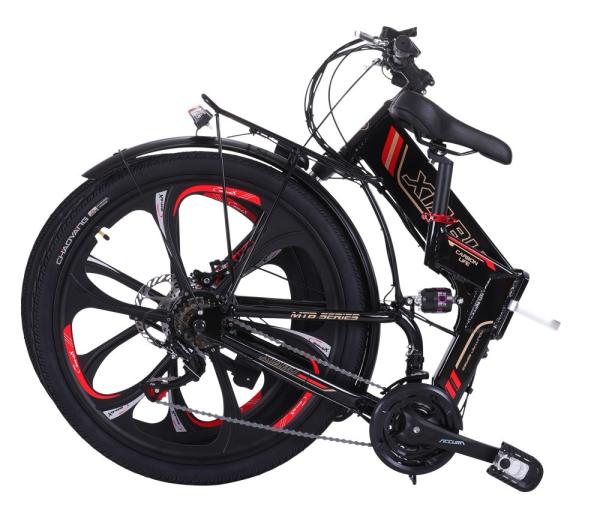 26 inch Rear Hub Motor 24 Speed Mountain Electric Bike With Double Disc Brake 48V 350W