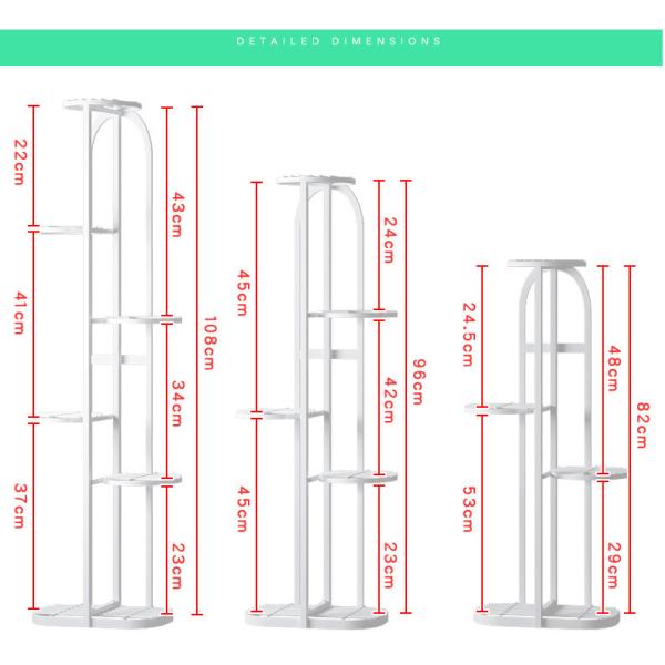 4 Tier Plant Stand Flower Pot Rack , Wrought Iron Corridor Plant Rack