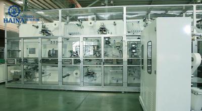 HAINA Remote Control 380V 50HZ 2.2m3/Min T Shape Diaper Production Machine