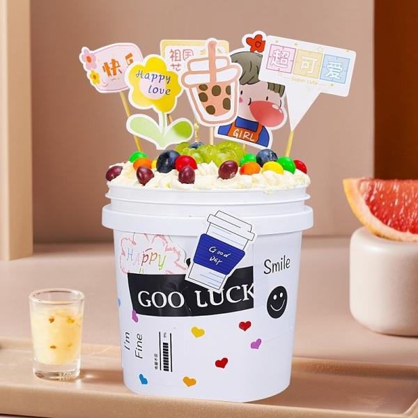 Cubo de plástico 1L 2L Contenedor redondo transparente para sello de té crema Envase Muestra suministrada