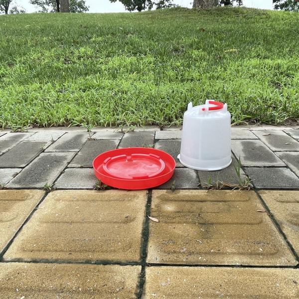 Cone Shaped Plastic Chicken Drinker Durable Red Water Supply For Birds