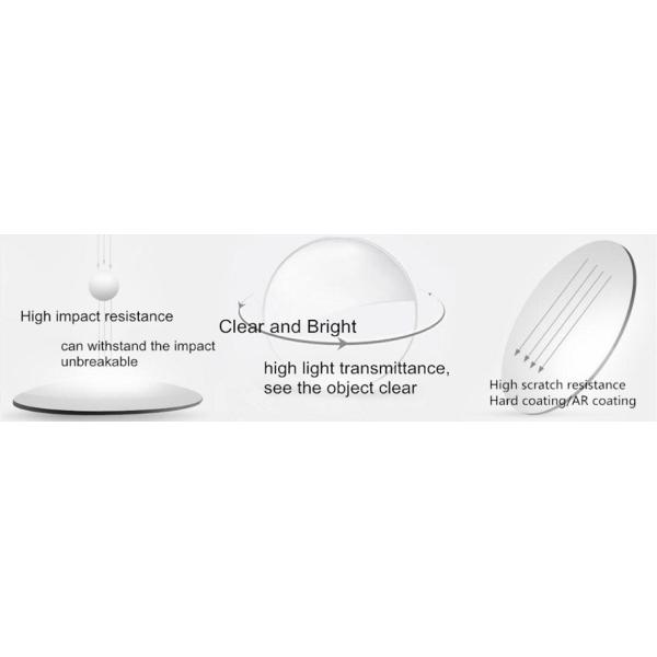 SV Polycarbonate 1.59 Index Lenses , Hard Coated Polycarbonate Prescription Lenses