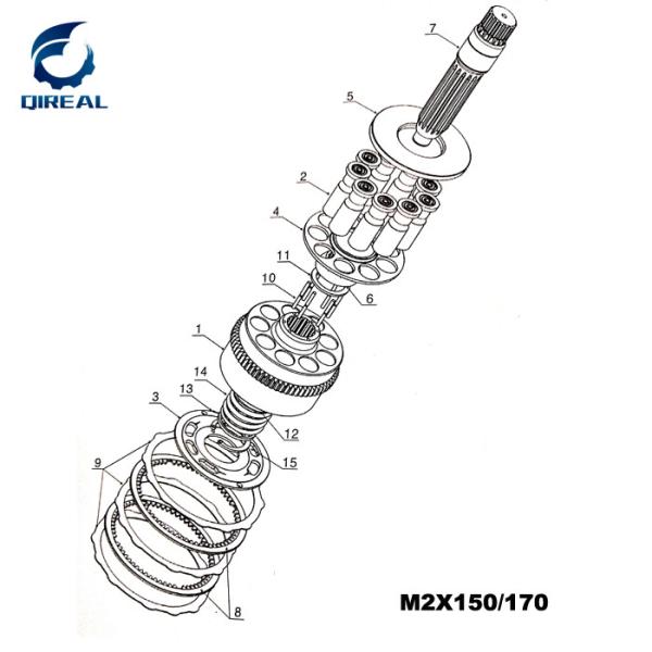 Swing Motor Spare Parts M2X120 M2X150 M2X170 M5X130 M5X180 Pump Repair Kit