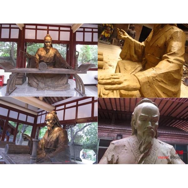 Bronze Statue of Hua Tuo in Red Copper Historical Figure Sculpture for Customization