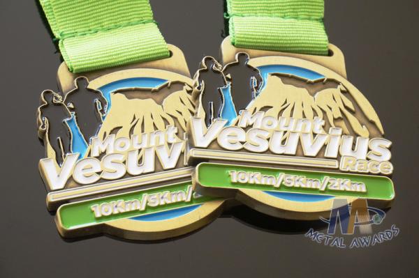 Round Shape Bespoke Marathon Medal / Custom Soft Enamel Running Medals
