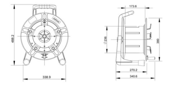 Anti Uv L34m Dia18mm Tactical Fiber Optic Cable Reel For Cable Storage