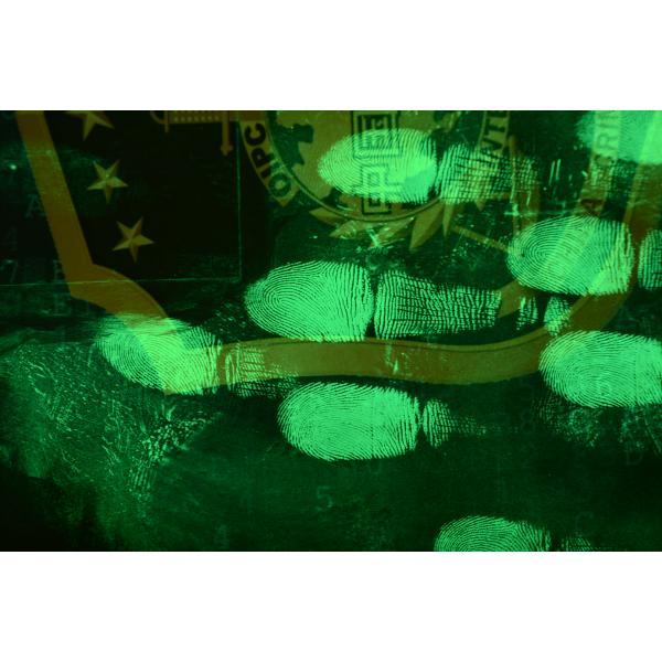 C125 Yellow/red Spherical fluorescent fingerprint powder